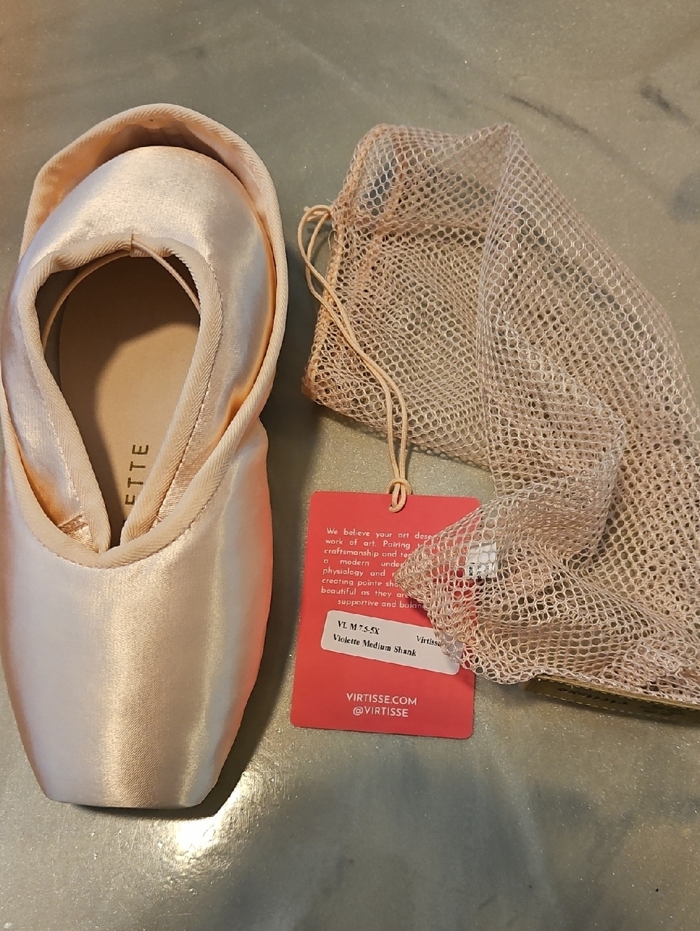 Virtisse Violette 7.5 5x Pointe Shoe